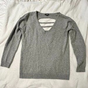 Gray Express Slash Back Sweater